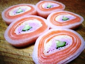 三輪そうめんの砧巻き