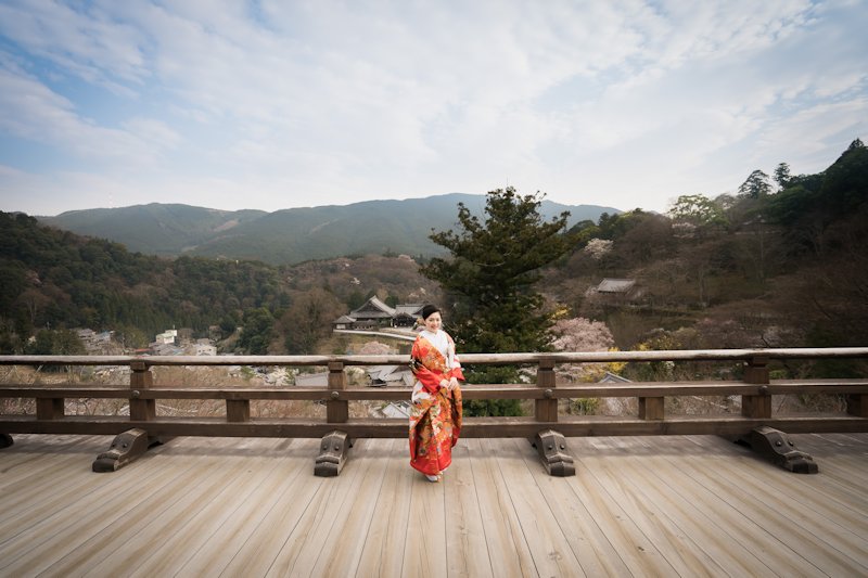 長谷寺舞台と色打掛