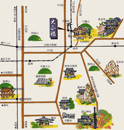 Map of Nara Ryokan Taishoro